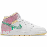 Кроссовки Nike Air Jordan 1 Mid GS Paint Drip