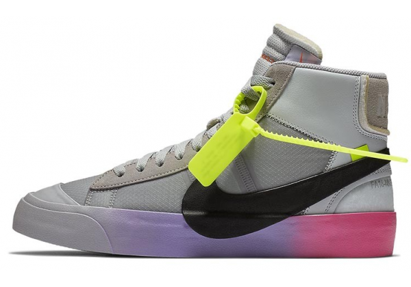 Кроссовки Off White x Serena Williams x Nike Blazer Mid серые