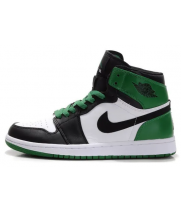 Nike Air Jordan 1 Retro Green Black White с мехом