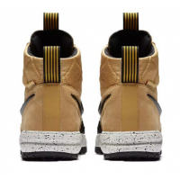 Nike Lunar Force 1 Duckboot Black Beige с мехом