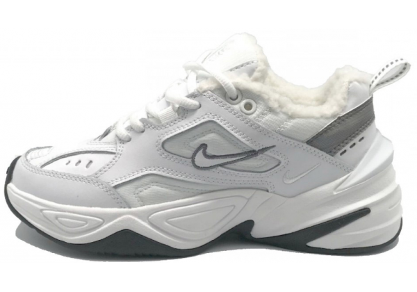 Кроссовки Nike M2k Tekno с мехом White Black