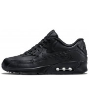Nike Air Max 90 Leather черные с мехом