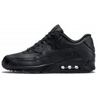 Nike Air Max 90 Leather черные с мехом