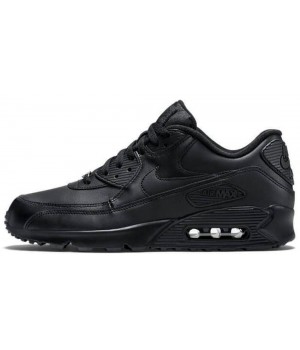 Nike Air Max 90 Leather черные с мехом