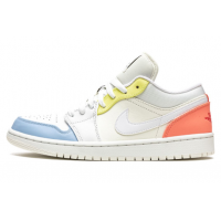 Кроссовки Air Jordan 1 Low белые мульти