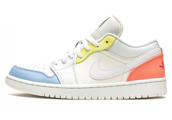 Кроссовки Air Jordan 1 Low белые мульти