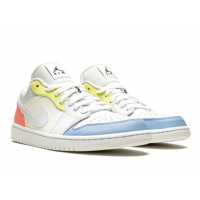 Кроссовки Air Jordan 1 Low белые мульти