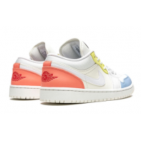 Кроссовки Air Jordan 1 Low белые мульти