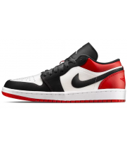 Nike Air Jordan 1 Retro Black Toe Low Black White Red