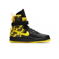 Nike кроссовки Air Force 1 High SF AF1 Black Yellow