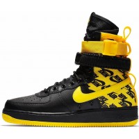 Nike кроссовки Air Force 1 High SF AF1 Black Yellow