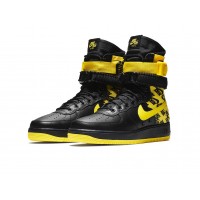 Nike кроссовки Air Force 1 High SF AF1 Black Yellow