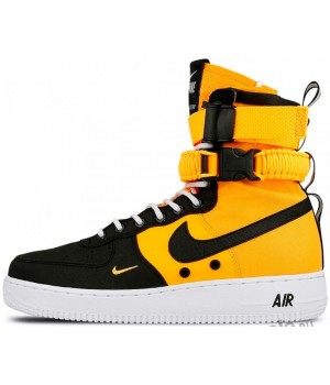 Кроссовки мужские Nike Air Force High SF AF1 Orange Black